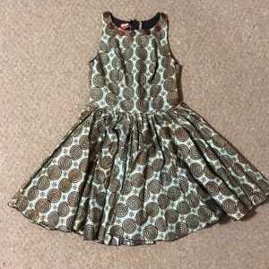 Sleeveless Skater Dress with African fabric